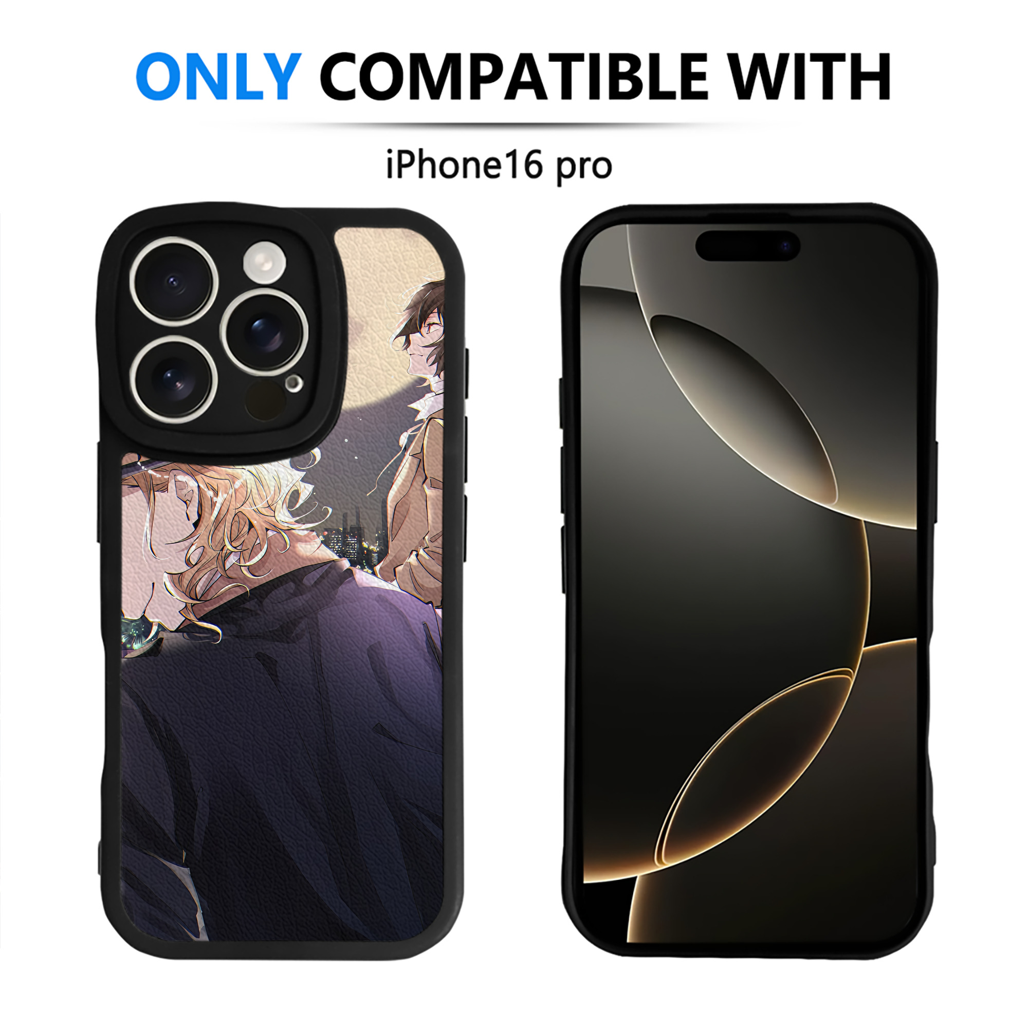 （画像用） 文豪ストレイドッグス Bungo Stray Dogs 【iPhone 16シリーズ対応】シリコンスマホケース（レザー調） 材質：シリコン